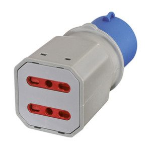 Adattatore Industriale 16A 220V - 2 Prese Bipasso Figura 7 - Product Image 1