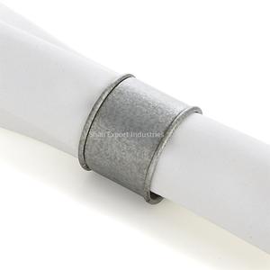 Design unique Rond de serviette en métal plaqué argent pour les dîners Décor de table à manger Porte-serviettes faits à la main - Product Image 4