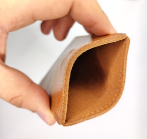 Mini porte-cartes de poche en cuir véritable de haute qualité pour hommes, protection RFID, fermeture à pli court, usine OEM - Product Image 4