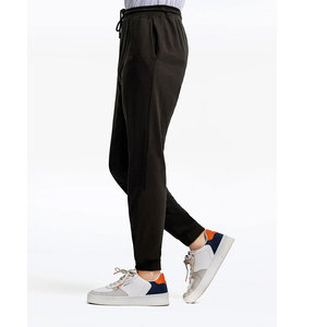 Factory Supplier <b>Men</b> Black Athletic Bottoms <b>Slim</b> <b>Fit</b> Custom Logo Elastic Waistband Jogging Pants <b>Joggers</b> - Product Image 3