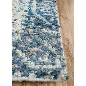 Alfombra de Poliéster Azul Nuray Anudada a Mano, Estilo Boho Geométrico para el Hogar, Pasillo, Rectangular, Patchwork Abstracto Skpl-05 para Adolescentes - Product Image 4