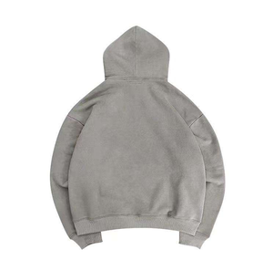 Sudadera con Capucha Estilo Vintage Personalizada OEM, 360 g/m², Logotipo Bordado, Algodón Grueso, Unisex, Talla Grande, Hombros Caídos, Color Rosa Lavado Ácido - Product Image 3