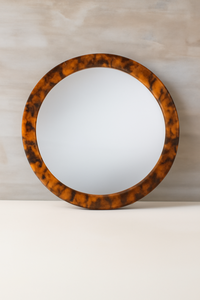 กระจกติดผนังทำจากเรซินรูปทรงแตรแบบธรรมชาติกระจกตกแต่งทำด้วยมือสำหรับห้องนั่งเล่นห้องนอนโต๊ะเครื่องแป้งการตกแต่งภายใน - Product Image 4