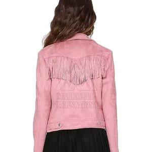 Dernière conception veste confortable 2025 haute qualité peau de mouton col rabattu femmes mode veste en cuir - Product Image 4
