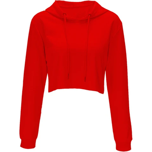 Sudadera con capucha corta hecha en Pakistán para mujer, Jersey de manga larga de tela transpirable de buena calidad, sudaderas con capucha de talla grande para mujer - Product Image 4