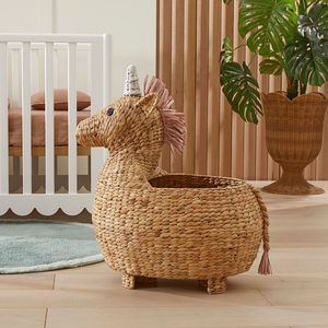 Panier de rangement en forme de licorne jacinthe d'eau organisateur fonctionnel écologique et mignon pour pépinière ou salle de jeux - Product Image 2