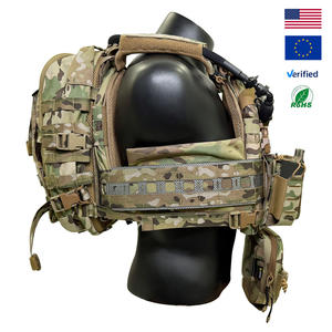 سترة تكتيكية مع حزام ظهر قابل للتثبيت مع نظام معدات MOLLE قابل للتعديل وحزام تيجريس - Product Image 1