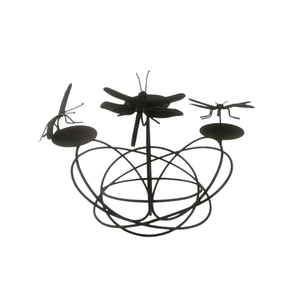 Portavelas de hierro decorativo de lujo, candelabro antiguo negro mate para sala de estar y decoración de Halloween hecha a mano - Product Image 2