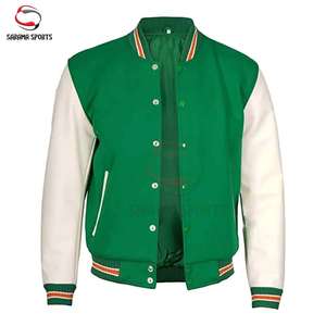 Chaqueta Varsity de Béisbol para Hombre, Estilo Urbano, con Mangas de Cuero, Personalizable, Precios al por Mayor, Temporada de Invierno - Product Image 4
