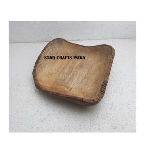 Bol en bois personnalisé en gros de stockage à la main 100% racine naturelle bol d'artisanat en bois original bols de service à salade de fruits - Product Image 5