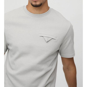 Vente en gros 100% coton T-shirt col rond pour hommes sur mesure de haute qualité respirant anti-rides décontracté Design surdimensionné - Product Image 3