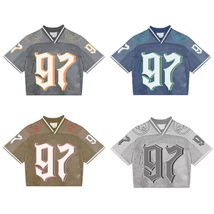 Maillot de football américain Logos personnalisés Maillot coupe boxy Chemises Sport Team Training Baseball Jersey Soccer Uniform Mesh - Product Image 6