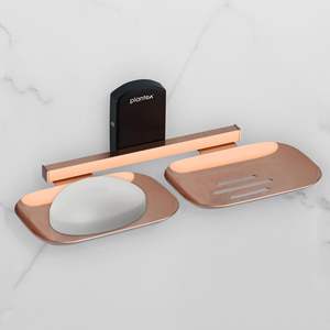 Porte-savon en métal argenté à l'aspect élégant de qualité industrielle pour le rangement de la salle de bain Accessoires de salle de bain Porte-savon indien - Product Image 5