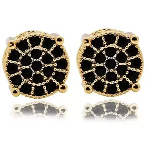 925 Silver 2 CT <b>Black</b> Moissanite Diamond <b>Stud</b> <b>Earrings</b> - Product Image 3