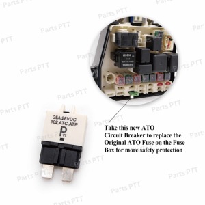 Disyuntores ATC/ATO automotrices PTT T1 25A, reinicio Manual, bajo perfil, interruptores de circuito ATC - Product Image 4