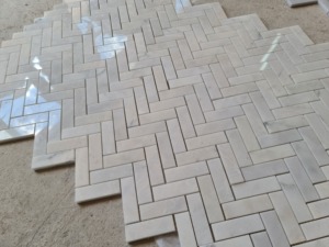 Mosaïque en marbre Cem, pierres de marbre naturel noir, 20x20cm, polies, découpées sur mesure, petits échantillons, modernes, faciles à poser, revêtement mural et de sol, fabriqué en Turquie - Product Image 4