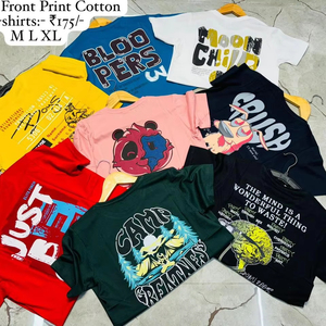 เสื้อยืดผ้าฝ้าย100% สบายพิมพ์ลายได้ทุกด้านผ้าถักดีไซน์กราฟิกสองด้านสำหรับผู้ชาย - Product Image 1