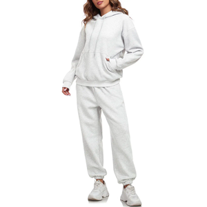 Tendencia 2025 personalizado de alta calidad para hombre, conjunto de Sudadera con capucha y pantalón de dos piezas de verano, ropa deportiva informal, chándal para correr para mujer - Product Image 5