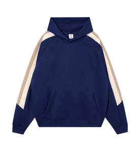 Sweat-shirts à capuche surdimensionnés en coton épais pour hommes, streetwear d'hiver, broderie 3D, logo imprimé coloré, épaules tombantes - Product Image 2