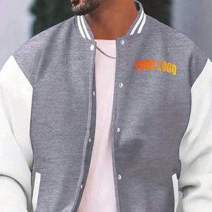 Logo personnalisé Vente en gros Collège Manteaux Blanc Varsity Veste Pas Cher Prix Plain Letterman Varsiti Veste à Vendre à Pas Cher 2025 - Product Image 3