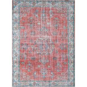 Alfombras Vintage de Lana 9x12 en Rojo Anaranjado, Anudadas a Mano con Patrón de Medallón para Uso Doméstico - para Dormitorio, Sala de Estar, Pasillo, Modelo Pae-2078 - Product Image 1