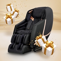 Fauteuil de massage complet par gravité, grand format, avec points de massage Shiatsu, inclinaison, modes de chauffage lombaire et mollets, compression d'air, Bluetooth
