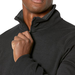 Sudadera de Alto Rendimiento con Cierre de Cremallera de un Cuarto, Mezcla de Algodón, Transpirable, Deportiva, Cuello Alto, Manga Larga, Ligera - Product Image 3