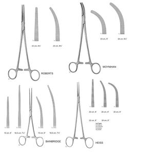 Pinces hémostatiques Roberts et pinces hémostatiques Bainbridge certifiées CE - Product Image 1