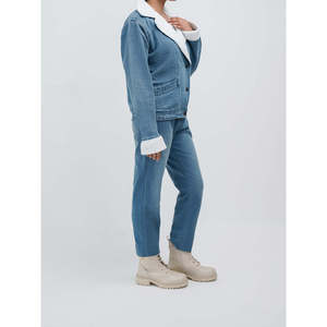 เสื้อแจ็คเก็ตเดนิม HIKARU ซับในเชอร์ปา ตกแต่งด้วยกระดุม - Product Image 3