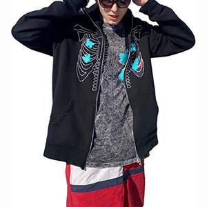 Sweats à capuche à fermeture éclair intégrale les plus vendus avec un design de patch brodé, vêtements d'hiver fantaisistes avec un design et une taille personnalisés - Product Image 5