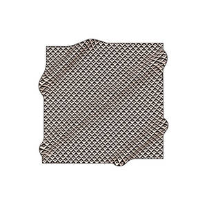 Geometric Pattern Silk Square Scarf Black and White Custom Design - Product Image 1
