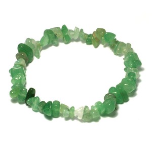 Pulsera de chips de Aventurina verde Natural para mujeres y hombres, joyería espiritual de piedras preciosas pulidas para curar el amor, la suerte, la prosperidad - Product Image 1