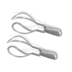 Laufe Pipers Abrazadera obstétrica vaginal Fórceps de genecología Cuchillas curvas de acero inoxidable alemán de grado médico Manual reutilizable - Product Image 4