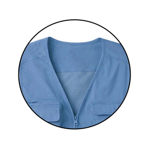 El mejor chaleco personalizado Premium para hombre, verano, lona transpirable, cuello en V, multibolsillos, deportes al aire libre, viajes, trabajo, pesca, relleno de algodón - Product Image 4