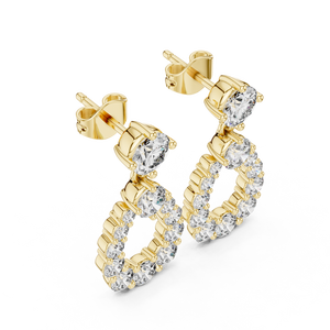 Pendientes DE PLATA 925 con brillo dorado personalizados para mujer, joyería nupcial para ropa de fiesta de boda - Product Image 2