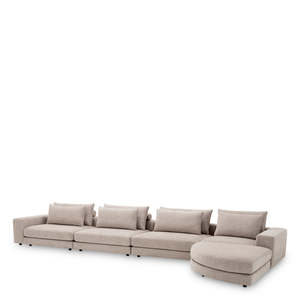 Nuoro Greige Lounge Club <b>Sofa</b> Durable Fabric <b>for</b> Comfort and Style - Product Image 5