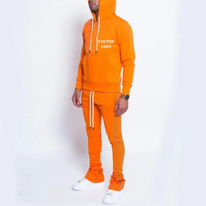 2025 recién llegados Sudadera con capucha y pantalones de chándal Jogger Set Screen DTG Printing Flared Sweat Suit Sun Faded Acid Wash Hombres Chándales - Product Image 6