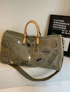 Sac de sport en toile imperméable durable et robuste avec logo personnalisé offre spéciale sac de week-end de voyage pour salle de sport avec compartiment à chaussures - Product Image 3