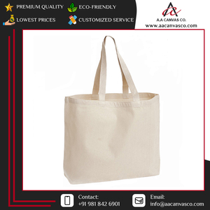 Proveedor líder de bolsas de compras de lona de algodón orgánico de excelente calidad en color crema con logotipo y diseño personalizados al mejor precio - Product Image 2