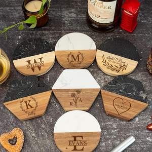 Dessous de verre ronds en résine avec feuille d'or et pigments, tampons de table décoratifs en pierre pour l'exportation, les commandes en gros et les ventes au détail en ligne - Product Image 1