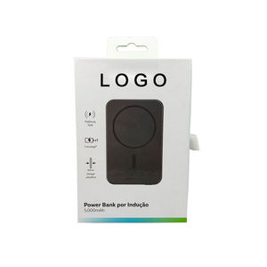 Emballage personnalisé avec logo pour chargeur portable, boîte en papier suspendue écologique, vente en gros - Product Image 1