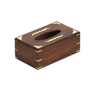 Vajilla para el hogar de estilo único, decoración de mesa, soporte de pañuelos de madera, caja de pañuelos de madera Natural de alta tendencia - Product Image 4