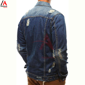 Chaqueta Vaquera para Hombre, 340 Gramos, Tela de Algodón, Diseño Desgastado y Roto, Manga Larga, Corte Ajustado, Cuello Camisero, Casual, Primavera - Product Image 5