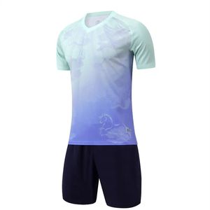 Uniforme de fútbol profesional Unisex 100% algodón conjunto de alta calidad con mangas cortas logotipo frontal de corte automatizado servicio OEM - Product Image 4