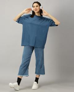 100% algodón grueso logotipo personalizado serigrafiado Unisex recortado a granel gota hombro peso pesado 280 250 Gsm Negro Azul camisetas - Product Image 5