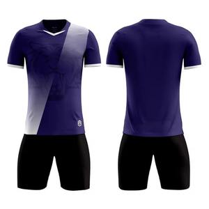 Ensemble d'entraînement de football à manches courtes en polyester respirant maillot de football d'équipe personnalisé - Product Image 1