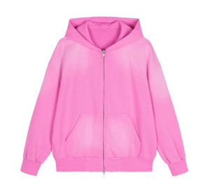 Meilleure qualité dernière arrivée en gros surdimensionné blanc plaine lavage à l'acide hommes goutte épaule fermeture éclair sweats à capuche fabrication de vêtements - Product Image 5