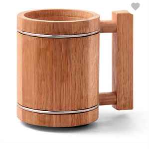 Mug en bois de haute qualité, grande capacité, design classique, avec plateau et cuillère, best-seller pour les restaurants et les fêtes, à prix bas - Product Image 5