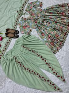 ชุดผ้าไหมชุดอินเดียแบบดั้งเดิมชุดแฟนซีสำหรับผู้หญิงดูแพตตา - Product Image 6