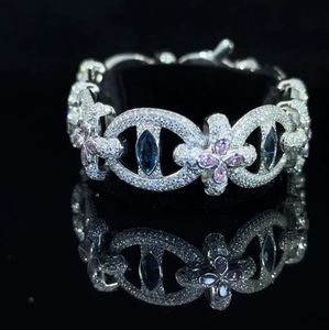 Bracelet chaîne tennis groupé plaqué or 18 carats 10mm diamant VVS Lab haute qualité glacé unisexe - Product Image 3